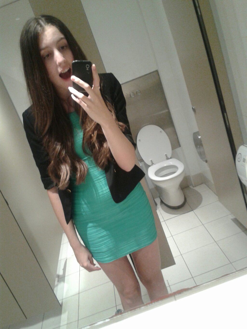 Teen Girl On Toilet