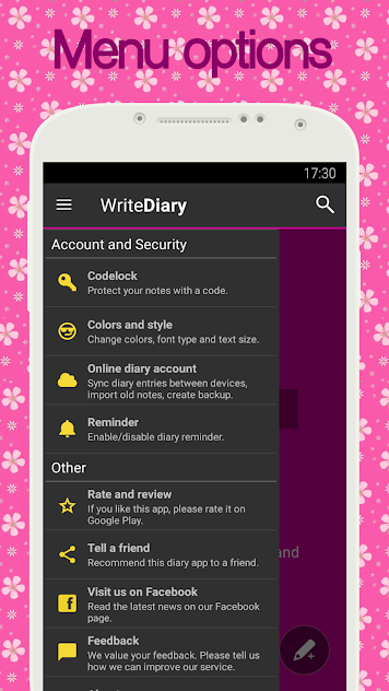 diary app with lock