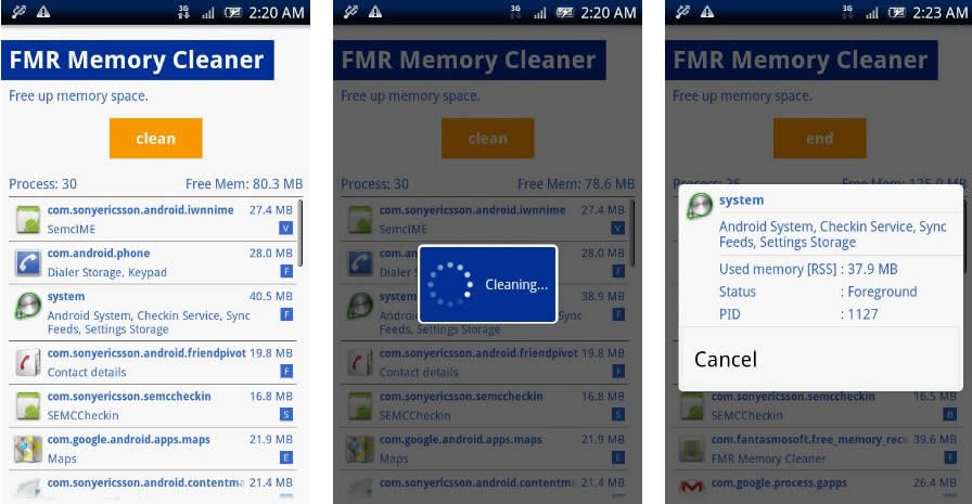free memory app for android