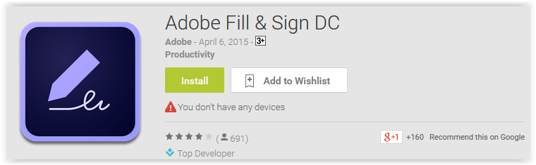 adobe sign and fill shorcut