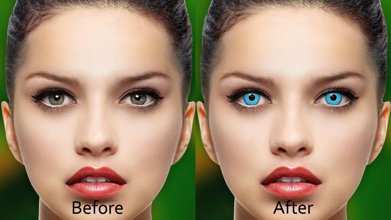 Сменить цвет глаз по фото онлайн