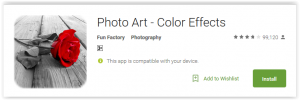 color on black and white photo app