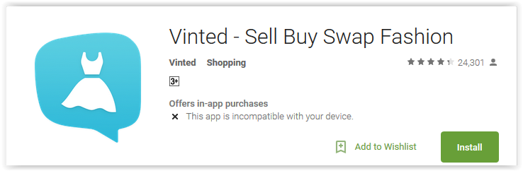 vinted-sell-buy-swap-fashion - Android Apps Reviews/Ratings and updates