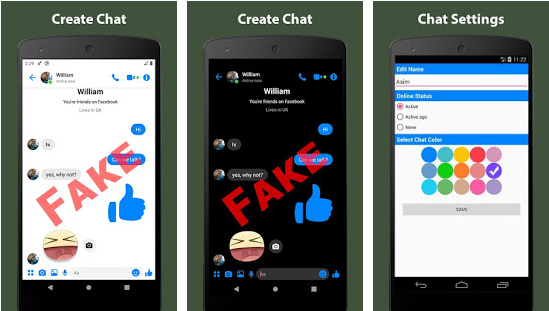 create a fake app