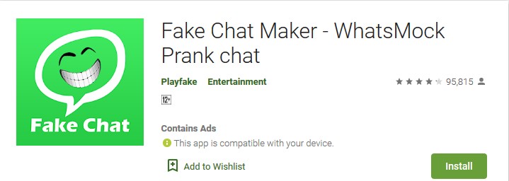 Apps fake chat 9 Android